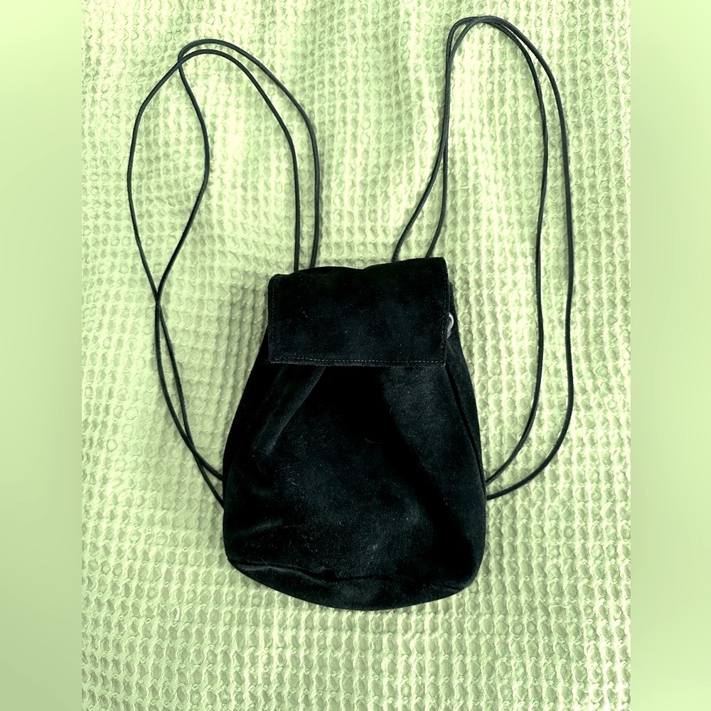 Lauren Sharfman Los Angeles for Free People Mini Black Suede 🖤Backpack
